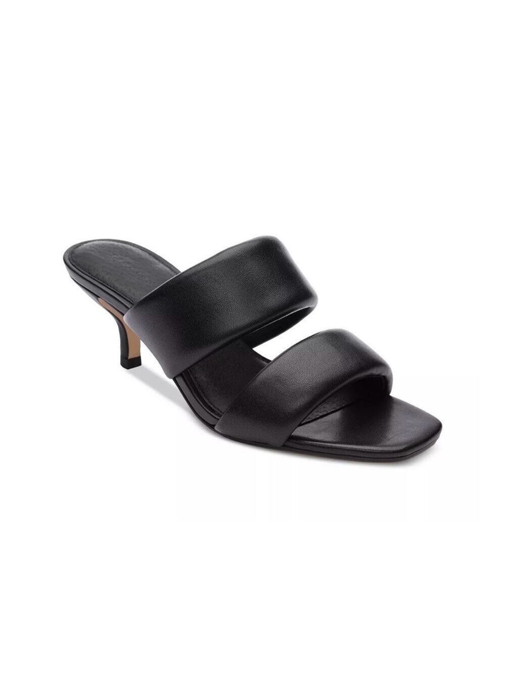 Sanctuary Likely Square Toe Leather Mid Heel Sandals - NWT